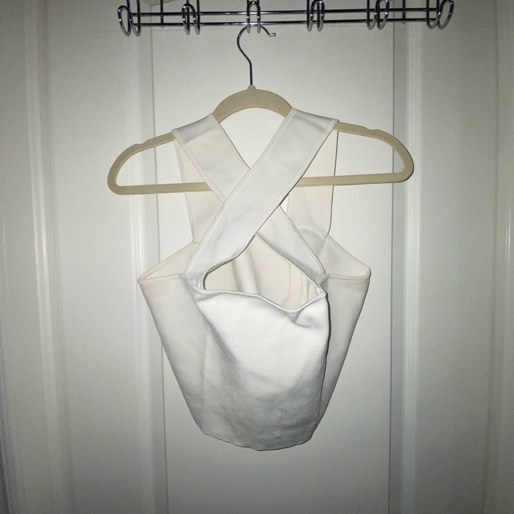 Babaton Cross Neck Crop Top
